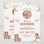 Einladungen für Babydusche (Vorne/Hinten)