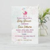 Einladungen für Babydusche (Stehend Vorderseite)