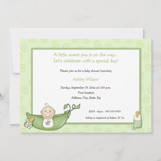 Einladungen für Babydusche (Vorderseite)