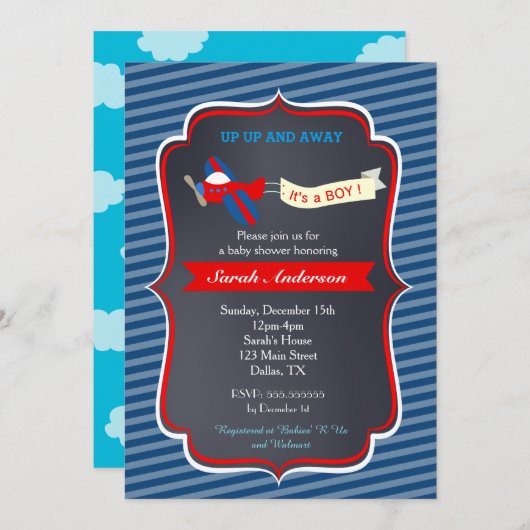 Einladungen für Babydusche (Vorne/Hinten)