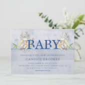 Einladungen für Babydusche | Angel Baby (Stehend Vorderseite)