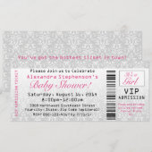 Einladungen für Babydusche, Mädchen (Vorne/Hinten)