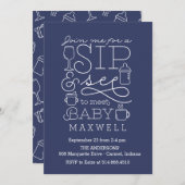 Einladungen für Babyduschen (Vorne/Hinten)