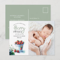 Einladungen für Babyduschen Erdbeeren