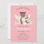 Einladungen für Babyduschen mit ethnischer Engel (Vorderseite)