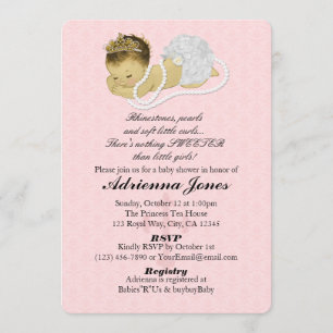 Einladungen für Babymädchen PINK Princess 147
