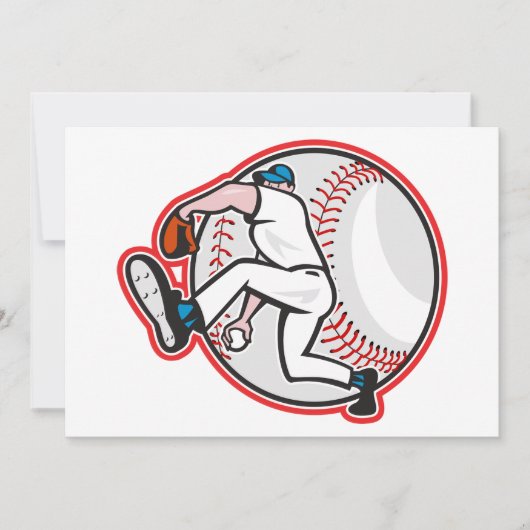 Einladungen für Baseball Pitcher (Vorderseite)