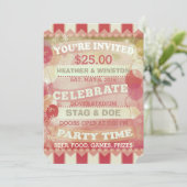 Einladungen für benutzerdefinierte Circus Stag & D (Stehend Vorderseite)