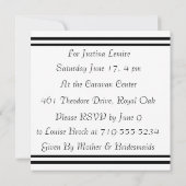 Einladungen für benutzerdefinierte Text-Bridal-Dus (Rückseite)