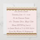 Einladungen für benutzerdefinierte Text-Bridal-Dus (Rückseite)