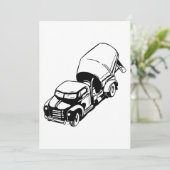 Einladungen für Betonlastwagen (Stehend Vorderseite)