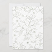 Einladungen für Bienenduschen Elegant Floral (Rückseite)