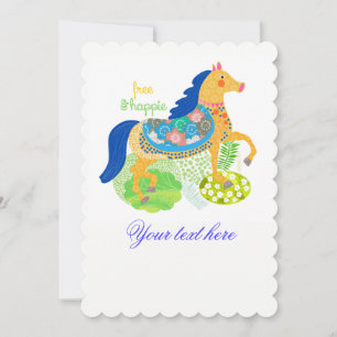 Einladungen für blaue Pferde.