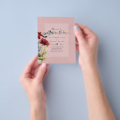 Einladungen für Boda Pink Blumenzettel Flyer (Gruppe)