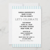 Einladungen für Boy Baby Shower (Rückseite)