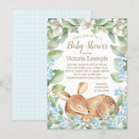 Einladungen für Boy Deer Fawn Baby Shower