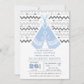 Einladungen für Boy Tribal TeePee Baby Shower (Vorderseite)