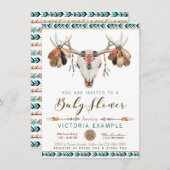 Einladungen für Boys Deer Antler Tribal Baby Showe (Vorne/Hinten)