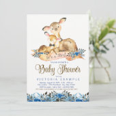 Einladungen für Boys Deer Baby Shower (Stehend Vorderseite)