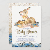 Einladungen für Boys Deer Baby Shower (Vorne/Hinten)