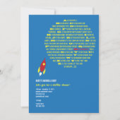 Einladungen für Boys Rocket Stellar (Vorderseite)