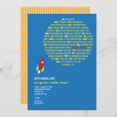 Einladungen für Boys Rocket Stellar (Vorne/Hinten)