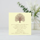 Einladungen für braune Swirl Tree Wood Grain Muste (Stehend Vorderseite)