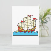 Einladungen für chinesische Segelschiffe (Stehend Vorderseite)