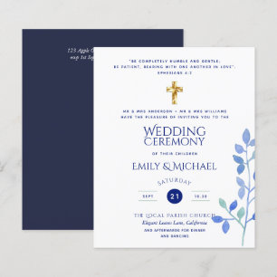 Einladungen für Christliche Hochzeiten der Marine
