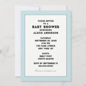 Einladungen für Creative Baby Shower (Rückseite)