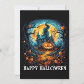 Einladungen für Creepy Glows Pumpkin Halloween-Par (Rückseite)