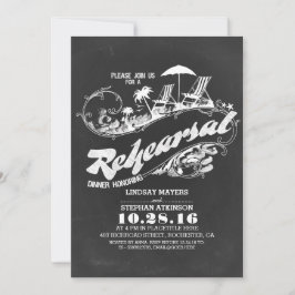 Einladungen für das Abendessen am Strand mit Probe