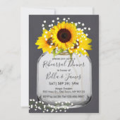 Einladungen für das Abendessen mit Sonnenblumen vo (Vorderseite)