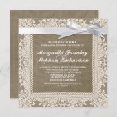 Einladungen für das Abendessen mit Spitzenband & B (Vorne/Hinten)