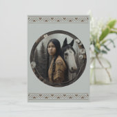 Einladungen für das Amerikanische Girl Horse (Stehend Vorderseite)