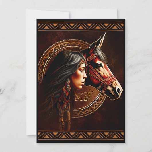 Einladungen für das Amerikanische Girl Horse (Vorderseite)