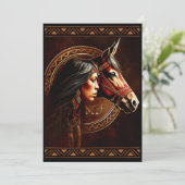 Einladungen für das Amerikanische Girl Horse (Stehend Vorderseite)