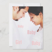 Einladungen für das Baby-Duschbad (Rückseite)