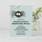 Einladungen für das Creepy Black Spider Halloween- (Stehend Vorderseite)