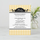 Einladungen für das Hahnentrittmuster Gelb und Wei (Stehend Vorderseite)