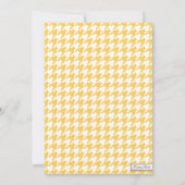 Einladungen für das Hahnentrittmuster Gelb und Wei (Rückseite)