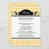 Einladungen für das Hahnentrittmuster Gelb und Wei (Vorne/Hinten)