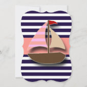 Einladungen für das nautische Segelboot Beach Brid (Rückseite)