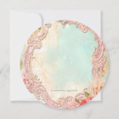 Einladungen für das Pink Paris Baby Dusche (Rückseite)