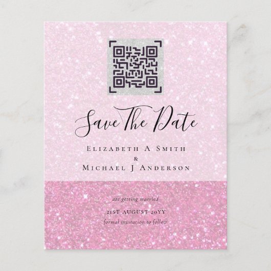 Einladungen für das zeitgemäße Hochzeitdatum von Q Flyer (Vorne)