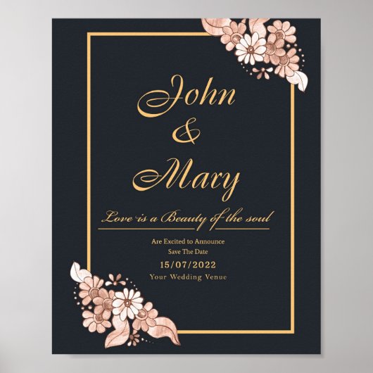 Einladungen für den Abschluss simpel und Mod Poster (Vorne)