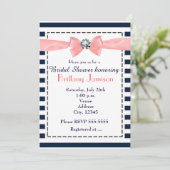 Einladungen für den blauen Pfirsichbock aus Nautik (Stehend Vorderseite)