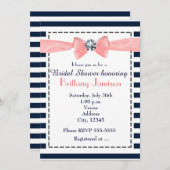 Einladungen für den blauen Pfirsichbock aus Nautik (Vorne/Hinten)