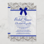 Einladungen für den Blue Country Lace Bridal (Vorne/Hinten)