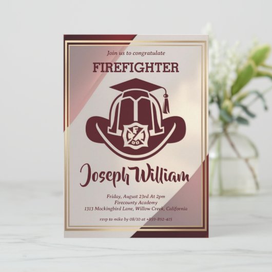 Einladungen für den Feuerwehrmann (Stehend Vorderseite)